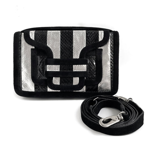 Pierre Hardy Suede & Snakeskin Clutch Shoulder Bag