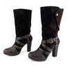 Stuart Weitzman Brown Suede & Leather Boots Sz 5