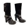 Stuart Weitzman Brown Suede & Leather Boots Sz 5